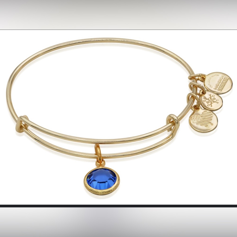 Alex + Ani September‎ Birthstone Charm Bangle, Sapphire